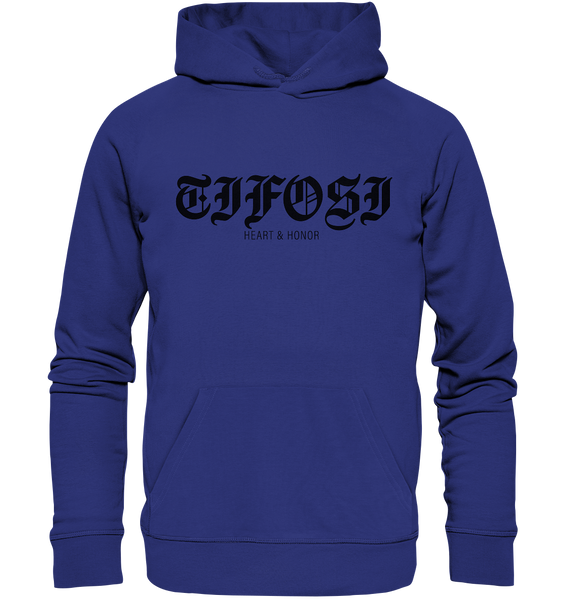 RIOT//GROUNDS Hoodie "TIFOSI HEART & HONOR" Männer Organic Kapuzenpullover worker blue