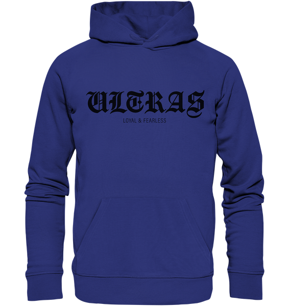 RIOT//GROUNDS Hoodie "ULTRAS LOYAL & FEARLESS" Männer Organic Kapuzenpullover worker blue