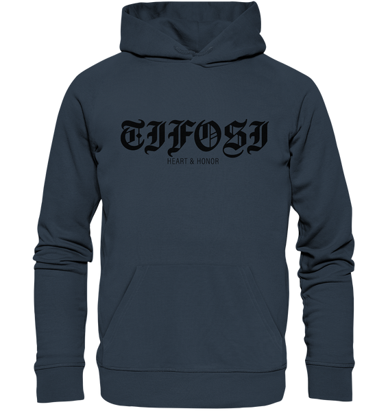 RIOT//GROUNDS Hoodie "TIFOSI HEART & HONOR" Männer Organic Kapuzenpullover india ink grey