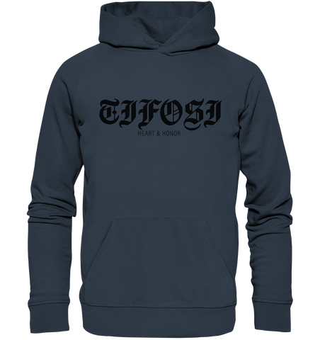 RIOT//GROUNDS Hoodie "TIFOSI HEART & HONOR" Männer Organic Kapuzenpullover india ink grey