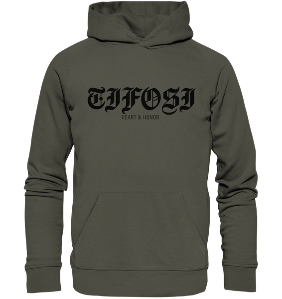 RIOT//GROUNDS Hoodie "TIFOSI HEART & HONOR" Männer Organic Kapuzenpullover khaki