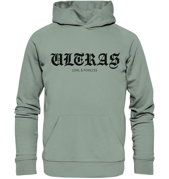 RIOT//GROUNDS Hoodie "ULTRAS LOYAL & FEARLESS" Männer Organic Kapuzenpullover aloe