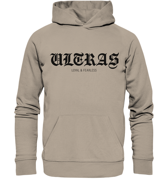 RIOT//GROUNDS Hoodie "ULTRAS LOYAL & FEARLESS" Männer Organic Kapuzenpullover desert dust