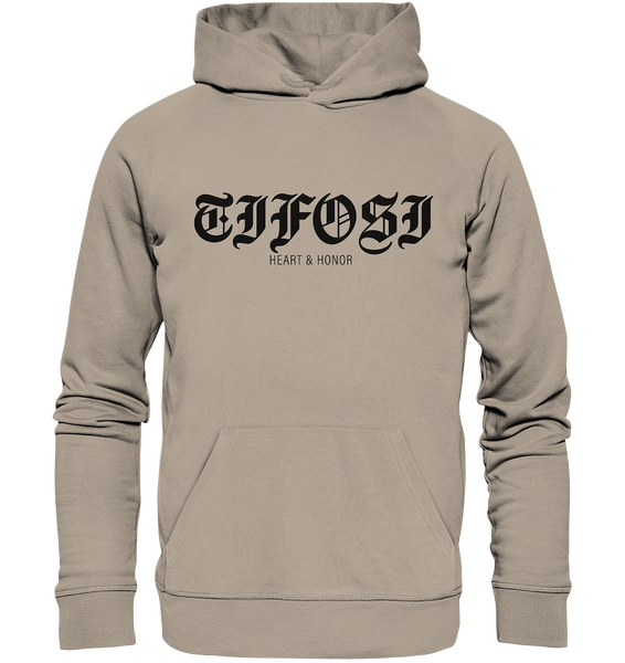 RIOT//GROUNDS Hoodie "TIFOSI HEART & HONOR" Männer Organic Kapuzenpullover desert dust