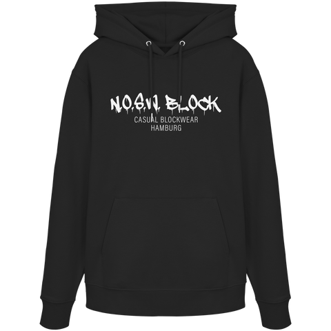 N.O.S.W. BLOCK Hoodie "N.O.S.W. BLOCK CASUAL BLOCKWEAR HAMBURG" Männer Organic Kapuzenpullover black