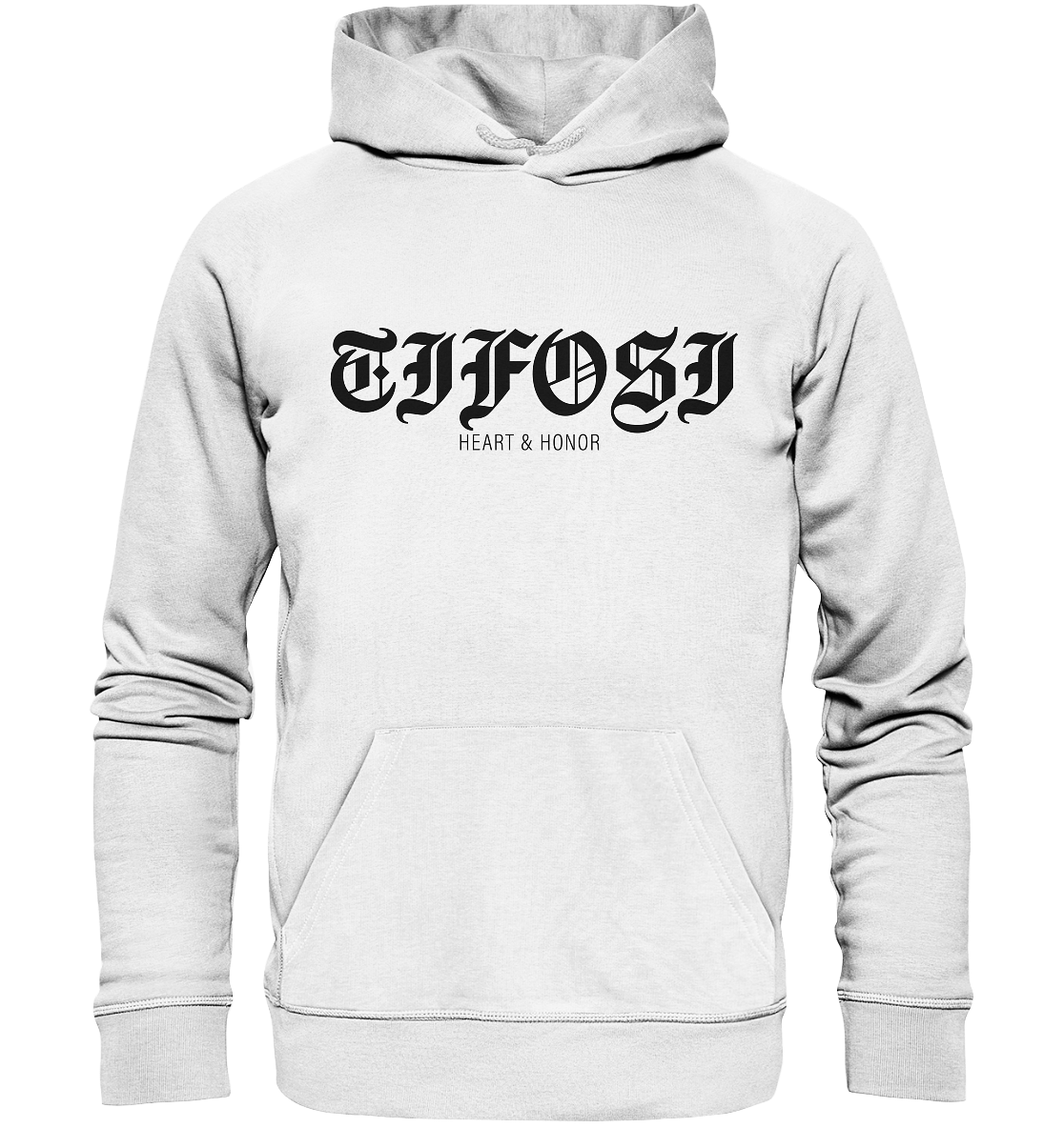 RIOT//GROUNDS Hoodie "TIFOSI HEART & HONOR" Männer Organic Kapuzenpullover white