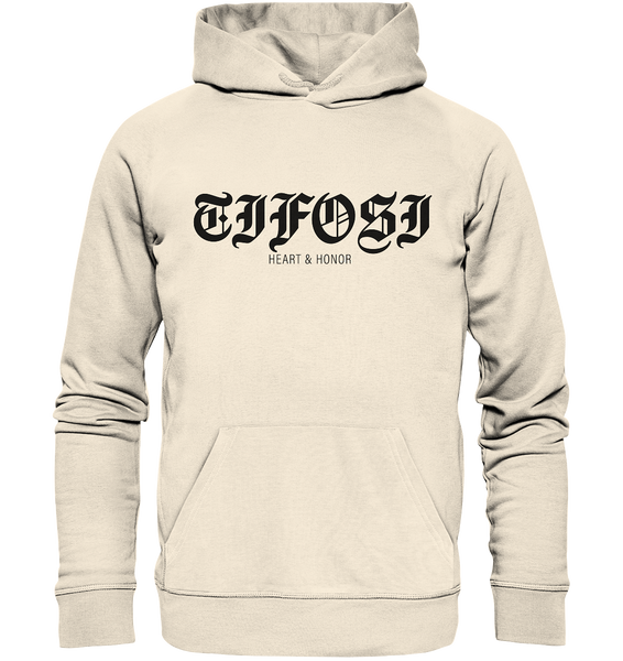 RIOT//GROUNDS Hoodie "TIFOSI HEART & HONOR" Männer Organic Kapuzenpullover natural raw