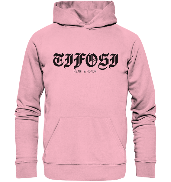 RIOT//GROUNDS Hoodie "TIFOSI HEART & HONOR" Männer Organic Kapuzenpullover cotton pink