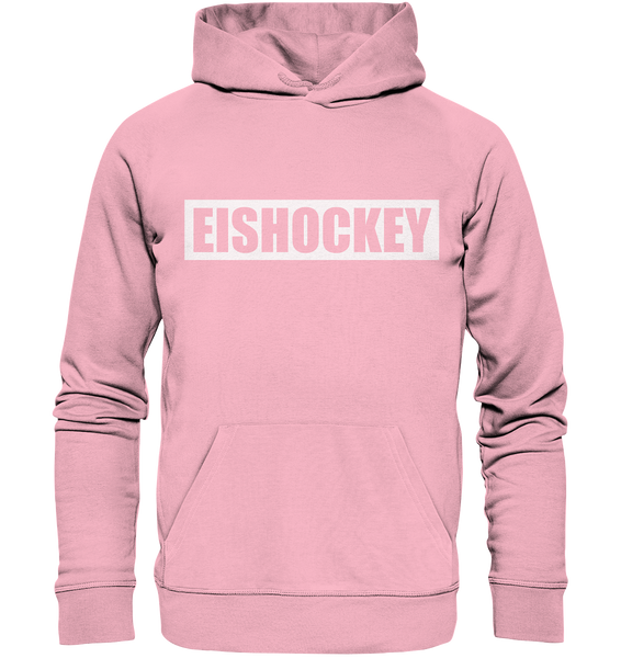 N.O.S.W. BLOCK Teamsport Hoodie "EISHOCKEY" Organic Kapuzenpullover cotton pink