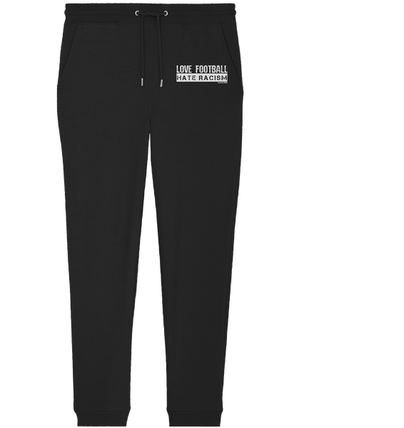 N.O.S.W. BLOCK Gegen Rechts Jogginghose "LOVE FOOTBALL HATE RACISM" Organic Jogger Pants black
