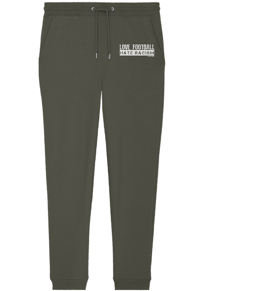 N.O.S.W. BLOCK Gegen Rechts Jogginghose "LOVE FOOTBALL HATE RACISM" Organic Jogger Pants khaki