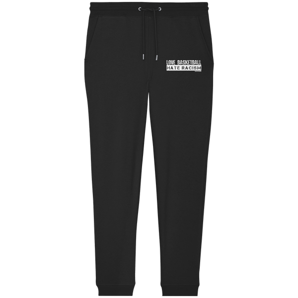 N.O.S.W. BLOCK Gegen Rechts Jogginghose "LOVE BASKETBALL HATE RACISM" Organic Jogger Pants black