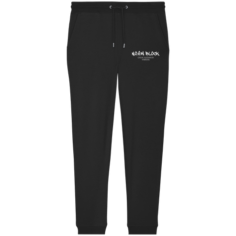 N.O.S.W. BLOCK Jogginghose "N.O.S.W. BLOCK CASUAL BLOCKWEAR HAMBURG" Organic Jogger Pants black