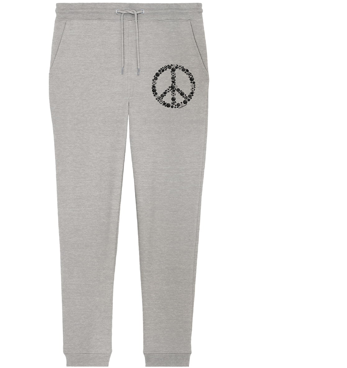 N.O.S.W. BLOCK Jogginghose "SPORTS FOR PEACE" Organic Jogger Pants heather grey