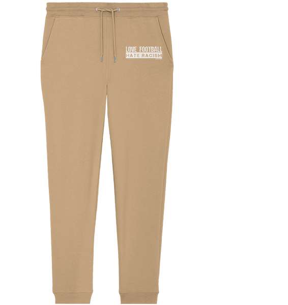 N.O.S.W. BLOCK Gegen Rechts Jogginghose "LOVE FOOTBALL HATE RACISM" Organic Jogger Pants latte
