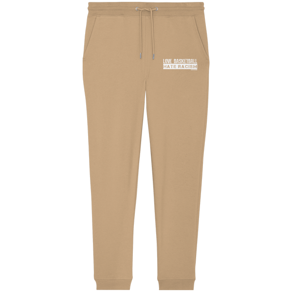 N.O.S.W. BLOCK Gegen Rechts Jogginghose "LOVE BASKETBALL HATE RACISM" Organic Jogger Pants latte
