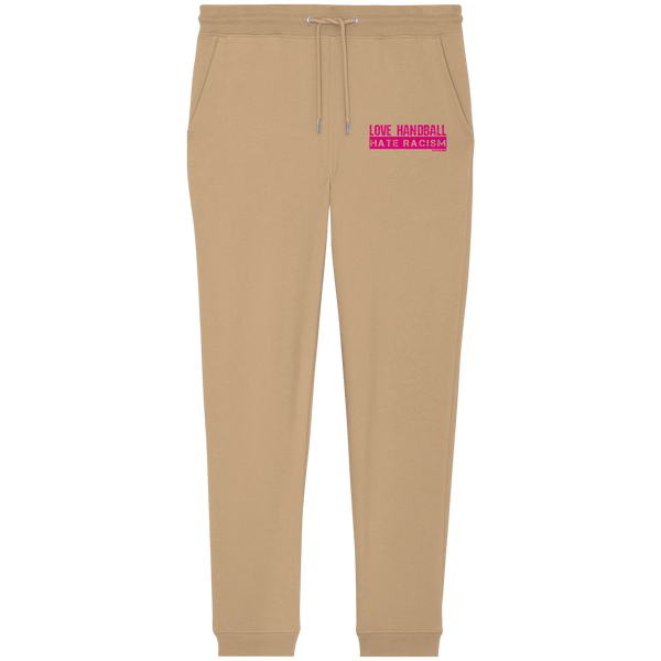 "LOVE HANDBALL HATE RACISM" magenta - Organic Jogger Pants