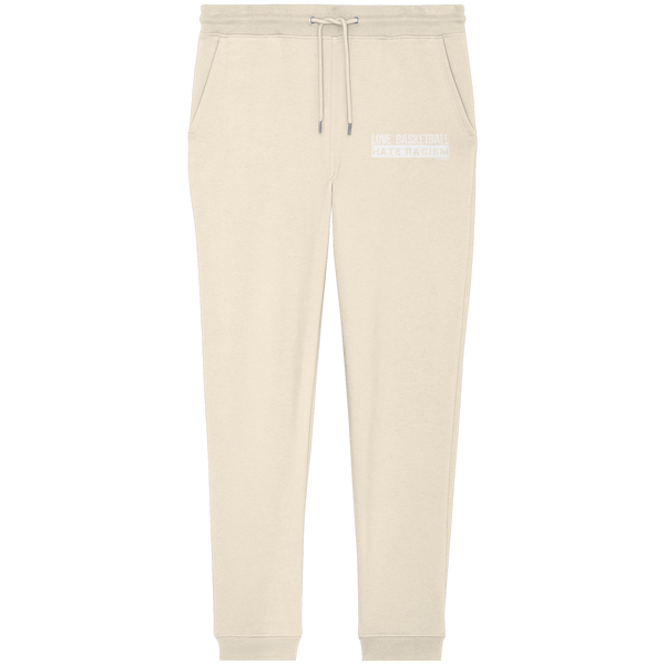 N.O.S.W. BLOCK Gegen Rechts Jogginghose "LOVE BASKETBALL HATE RACISM" Organic Jogger Pants natural raw