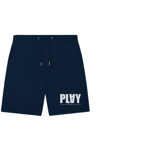 N.O.S.W. BLOCK Fanblock Shorts "PLAY FOOTBALL" Organic Jogger Shorts french navy