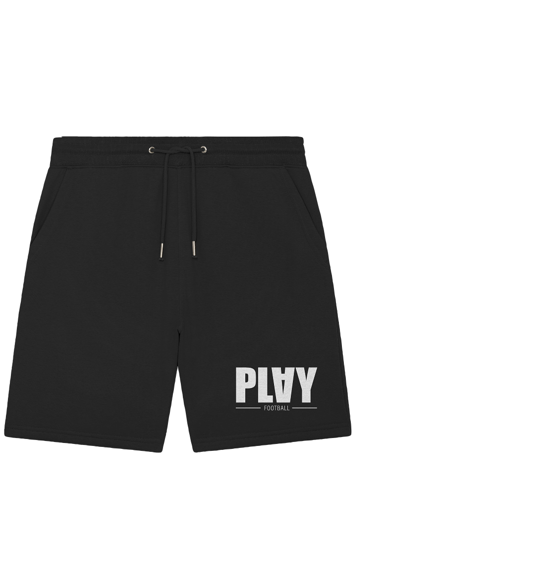 N.O.S.W. BLOCK Fanblock Shorts "PLAY FOOTBALL" Organic Jogger Shorts black