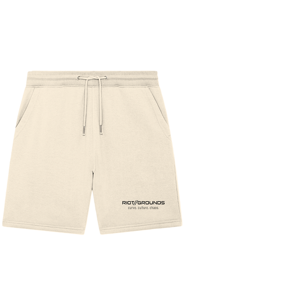 RIOT//GROUNDS Shorts "RIOT//GROUNDS curve. culture. chaos." Organic Jogger Shorts natural raw