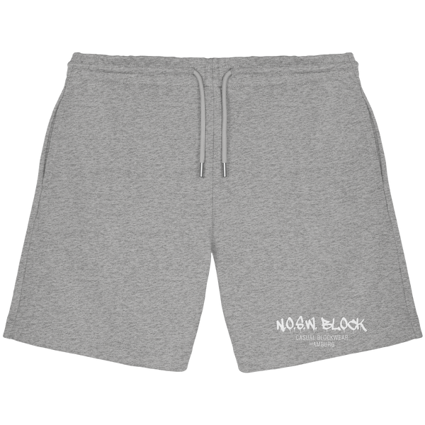 N.O.S.W. BLOCK Shorts "N.O.S.W. BLOCK CASUAL BLOCKWEAR HAMBURG" Organic Jogger Shorts heather gre