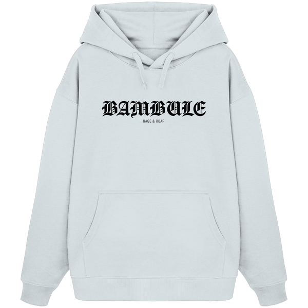 RIOT//GROUNDS "BAMBULE RAGE & ROAR" Girls Organic Oversize Kapuzenpullover blue ice