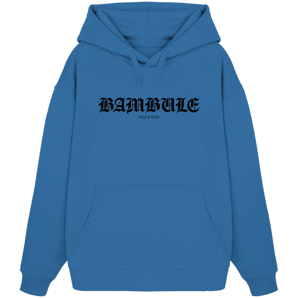 RIOT//GROUNDS "BAMBULE RAGE & ROAR" Girls Organic Oversize Kapuzenpullover mindful blue
