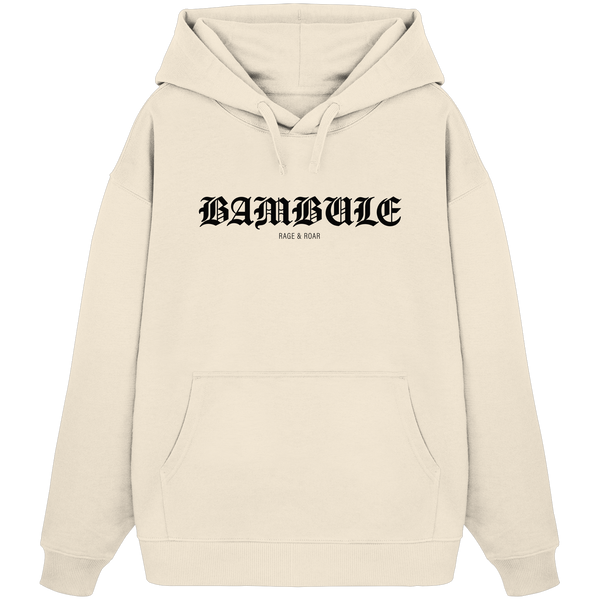 RIOT//GROUNDS "BAMBULE RAGE & ROAR" Girls Organic Oversize Kapuzenpullover natural raw