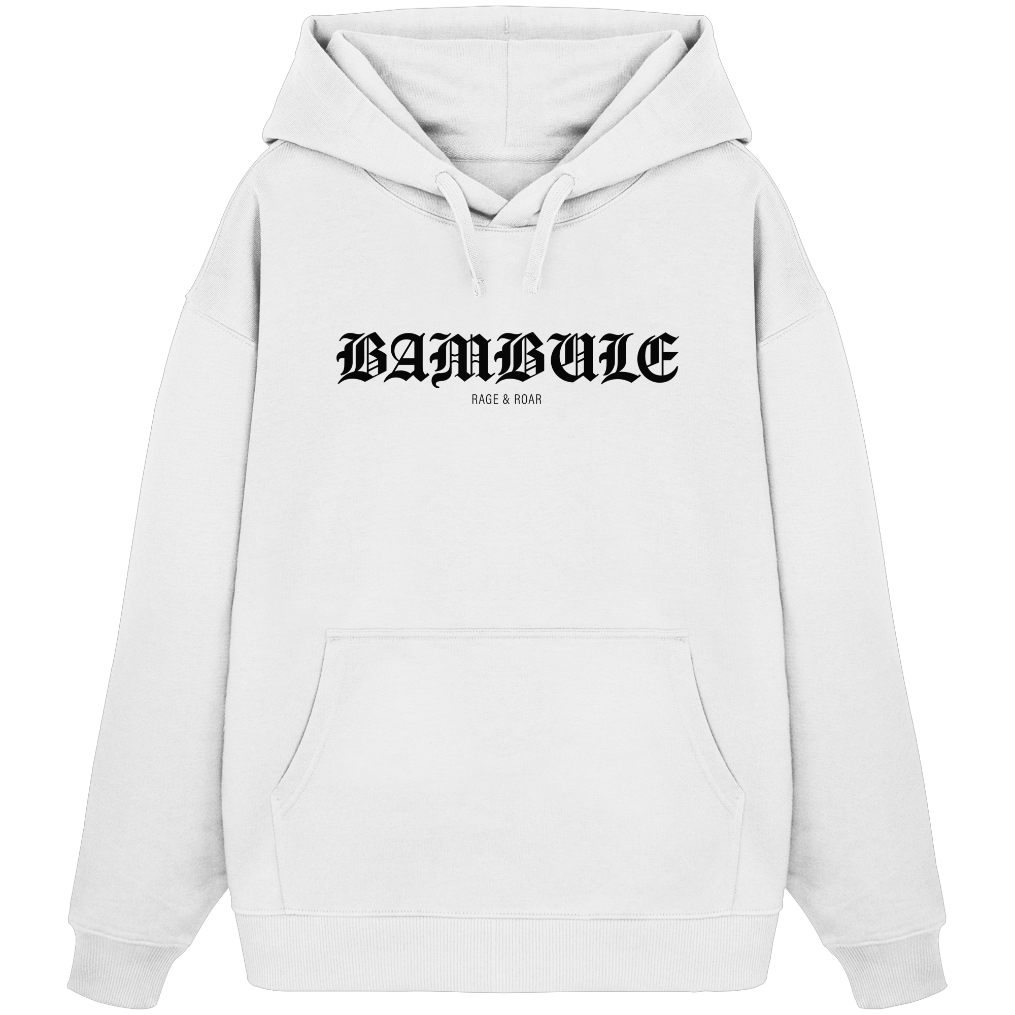 RIOT//GROUNDS "BAMBULE RAGE & ROAR" Girls Organic Oversize Kapuzenpullover white