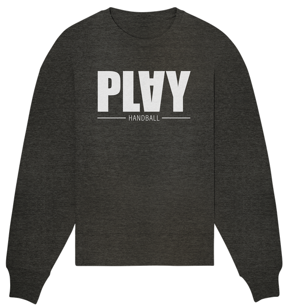 N.O.S.W. BLOCK Handball Oversize Sweatshirt „PLAY HANDBALL“ – dark heather grey