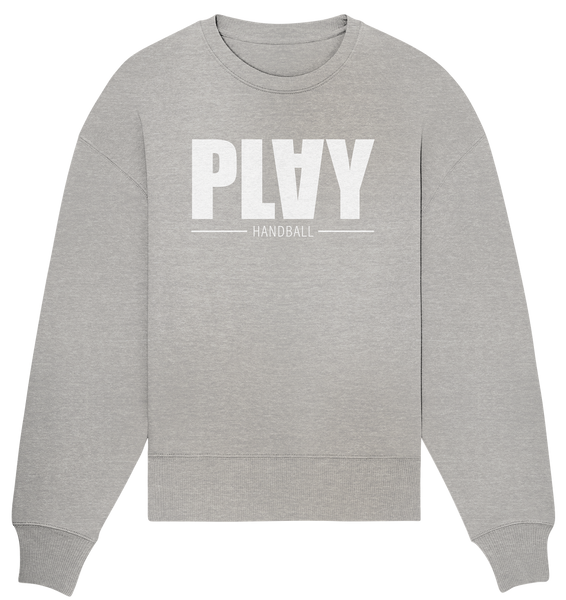N.O.S.W. BLOCK Handball Oversize Sweatshirt „PLAY HANDBALL“ – heather grey