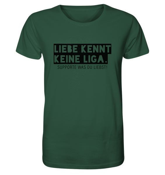 N.O.S.W. BLOCK Fanblock Shirt "LIEBE KENNT KEINE LIGA." Männer Organic Rundhals T-Shirt grün