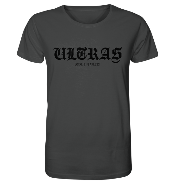 RIOT//GROUNDS Shirt "ULTRAS LOYAL & FEARLESS" Organic T-Shirt anthracite