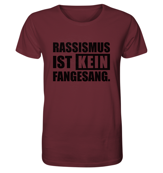 N.O.S.W. BLOCK Fanblock T-Shirt „RASSISMUS IST KEIN FANGESANG.“ – schwarzer Druck