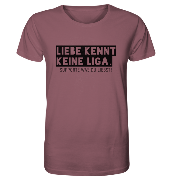 N.O.S.W. BLOCK Fanblock Shirt "LIEBE KENNT KEINE LIGA." Männer Organic Rundhals T-Shirt kaffa coffee