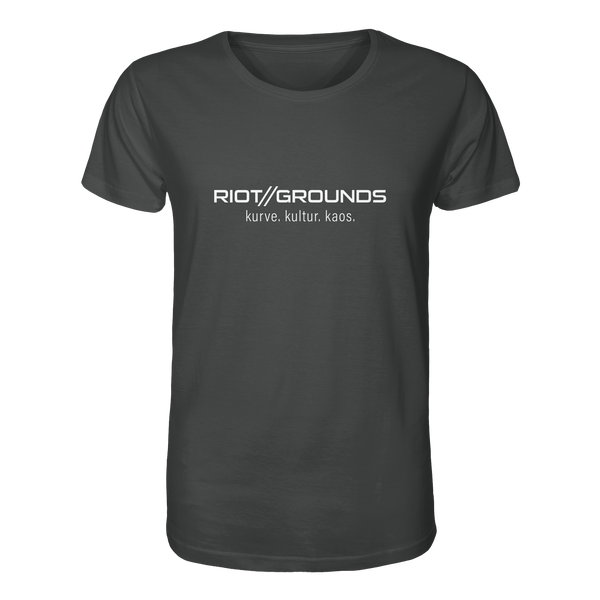 RIOT//GROUNDS Shirt "RIOT//GROUNDS kurve. kulture. kaos." Organic T-Shirt anthracite