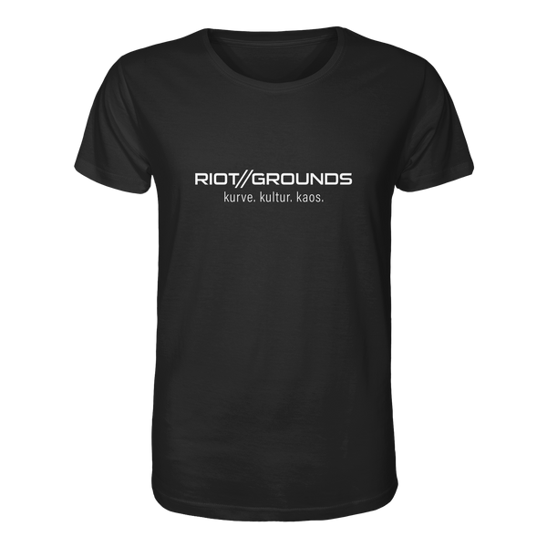 RIOT//GROUNDS Shirt "RIOT//GROUNDS kurve. kulture. kaos." Organic T-Shirt black