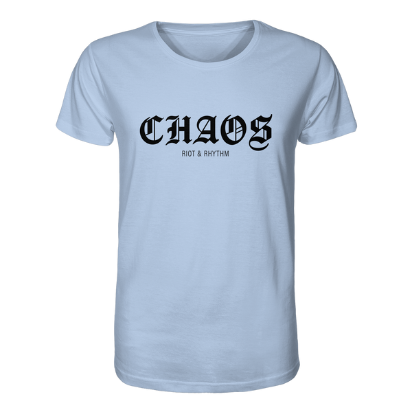 RIOT//GROUNDS Shirt "CHAOS RIOT & RHYTHM" Organic T-Shirt blue soul