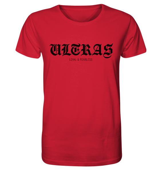 RIOT//GROUNDS Shirt "ULTRAS LOYAL & FEARLESS" Organic T-Shirt red
