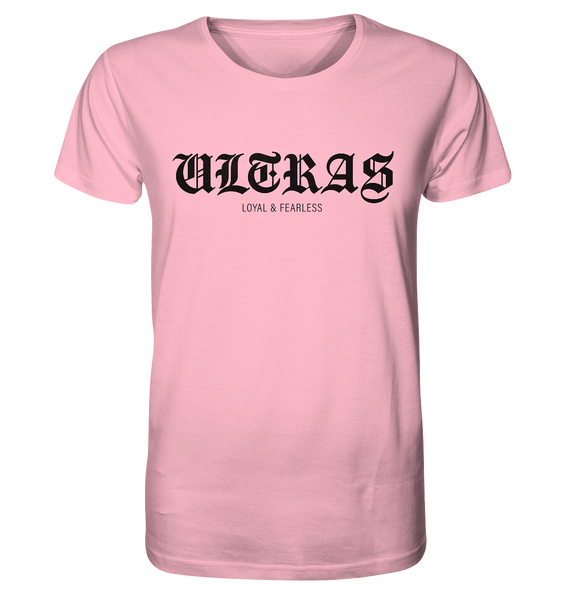 RIOT//GROUNDS Shirt "ULTRAS LOYAL & FEARLESS" Organic T-Shirt cotton pink
