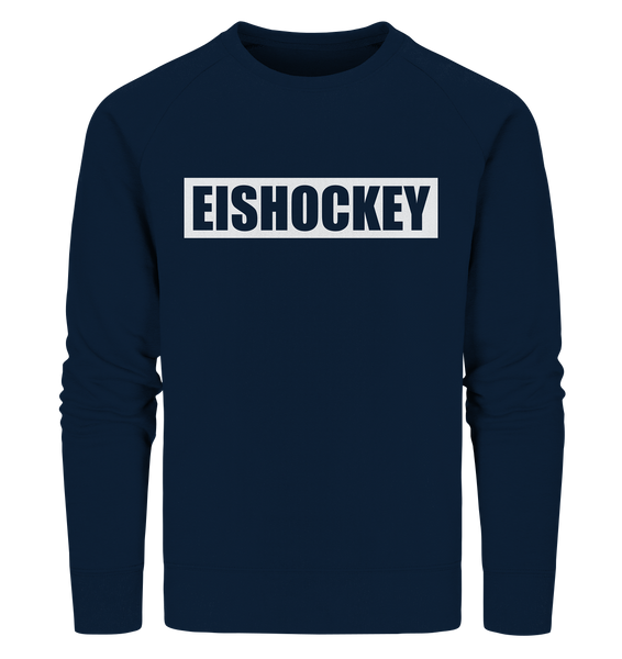 N.O.S.W. BLOCK Teamsport Sweater "EISHOCKEY" Männer Organic Sweatshirt navy