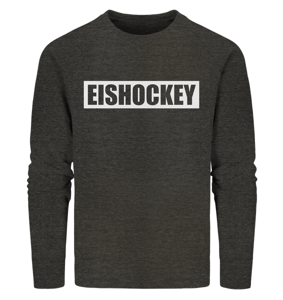 N.O.S.W. BLOCK Teamsport Sweater "EISHOCKEY" Männer Organic Sweatshirt dark heather grau