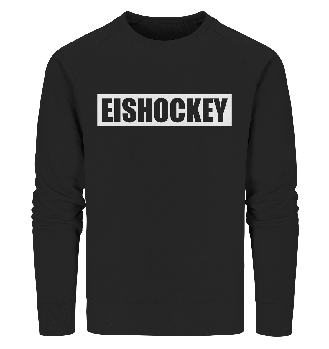 N.O.S.W. BLOCK Teamsport Sweater "EISHOCKEY" Männer Organic Sweatshirt schwarz