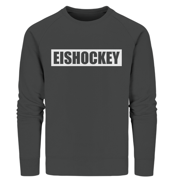 N.O.S.W. BLOCK Teamsport Sweater "EISHOCKEY" Männer Organic Sweatshirt anthrazit