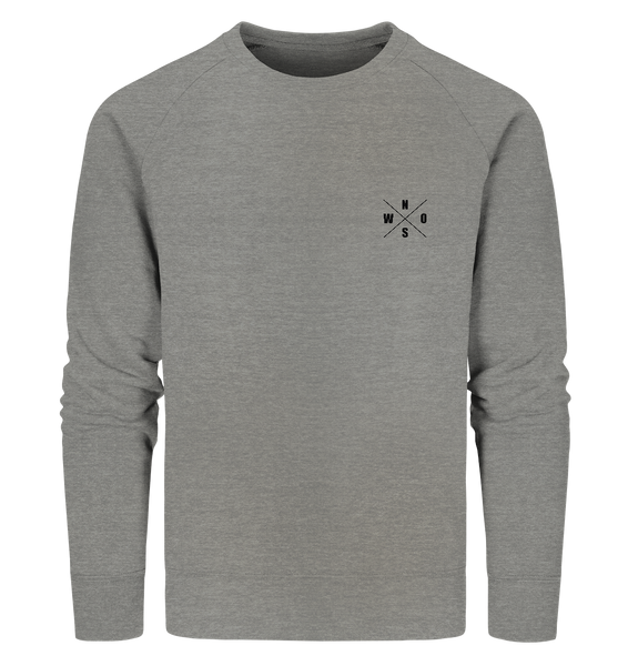 N.O.S.W. BLOCK Fanblock Sweater "FROM FATHER TO SON" Männer Organic Sweatshirt mid heather grau