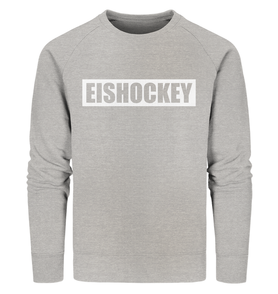 N.O.S.W. BLOCK Teamsport Sweater "EISHOCKEY" Männer Organic Sweatshirt heather grau