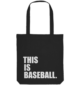 N.O.S.W. BLOCK Fanblock "THIS IS BASEBALL." Organic Baumwolltasche schwarz