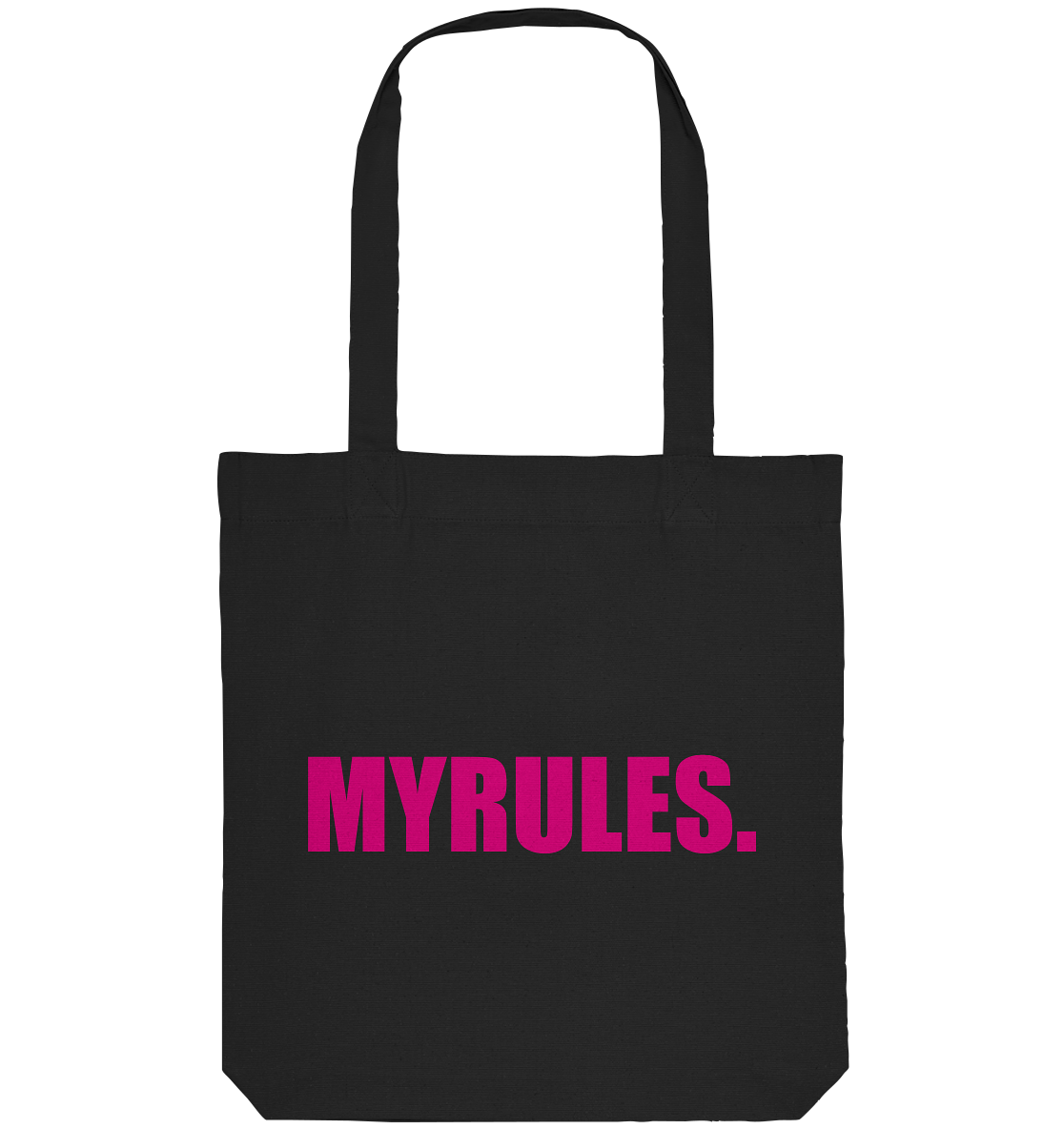 N.O.S.W. BLOCK Shirt "MYRULES." Girls Organic T-Shirt (100% Bio-Baumwolle) - Organic Tote-Bag