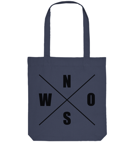 N.O.S.W. BLOCK Fanblock Tote-Bag "FROM FATHER TO SON" Organic Baumwolltasche midnight blue